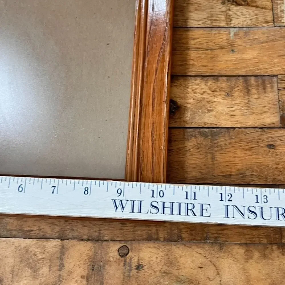 Antique Solid Oak Wooden Picture Frame 9.5 x 7.5